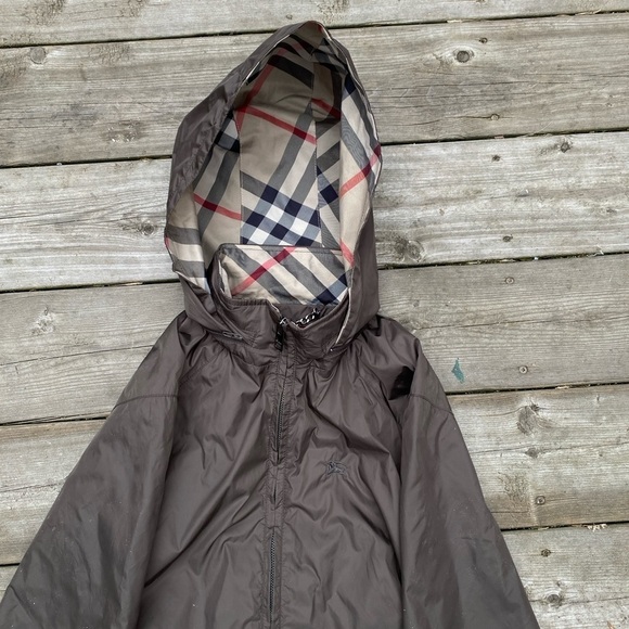 Vintage Burberry London Nylon Novacheck Jacket Medium Brown - Picture 5 of 16